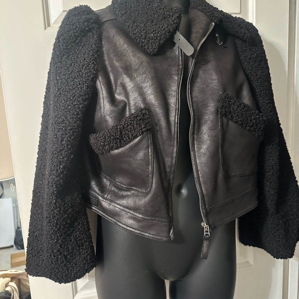 Women's Black Shearling Jacket